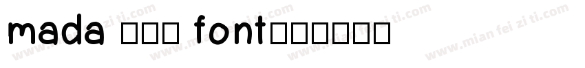 mada 700 font字体转换